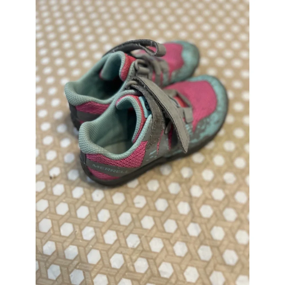 Merrell Kids Water Shoes in Pink and Teal with Gray Accents